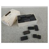 Set of wooden dominos, not in original box, one