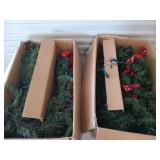 Two balsam Hill prelit outdoor poinsettia