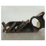 Old, cast iron, duplex rabbet plane, made in