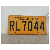 Texas 55 license plate, RL7044