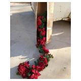Long, 12 ft? Poinsettia Garland, prelit, untested