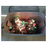 Silver storage tub filled with large bulb