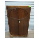 Antique wooden wardrobe, 50x30x16 in, needs just