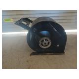 Black squirrel cage fan, missing belt, untested,