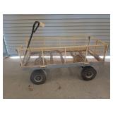 Yellow garden cart, 25x48 by 24 in