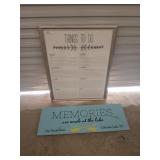 Things to do dry erase board, 30x24 in, and a