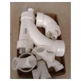 Flat of assorted PVC elbows, t