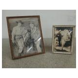 Two autographed cowboy pictures, one is signed