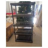 Plastic five tier shelf 71x36x23