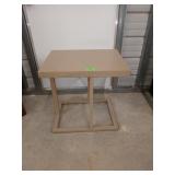 Brown wooden end table, 24x18x24 in
