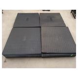 Plastic sleep number bed frame, six pieces,