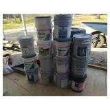 Contractor paint and adhesive lot also contains