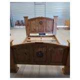 Wooden queen sized bed frame, heavy duty, with