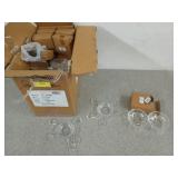 Box filled with assorted chandelier prisms /