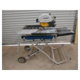 10 inch Kobalt wet saw with folding mobile