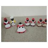 Collection of black americana, includes salt and