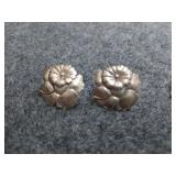 Two pair of sterling silver earrings