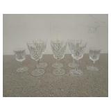 8 Crystal wine glasses, 6 and 4 in