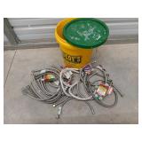 Yellow 5 gallon McCoys bucket with lid, filled