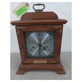 Hamilton mantle clock, 13x12 in, key in back