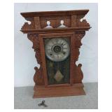 Beautiful wooden gingerbread mantle clock with