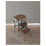 24 inch metal three-step ladder, needs new paint