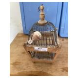 Metal /.  wooden Birdcage 13 x7x7'