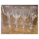 8 crystal Mikasa goblets (6) 8' & (2) 2'