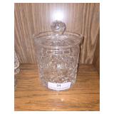 8' leaded Crystal biscuit jar