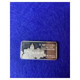 1 Oz Fine Silver bar (Pennsylvania)