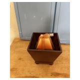 Wood decorative table with candle 9'x9'x9'