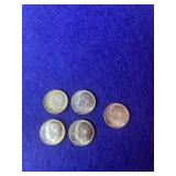 (5) Roosevelt Dimes 1964 D