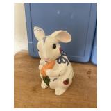 Rabbit cookie jar 10x6x7'