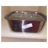 Stainless steel pan with lid 5x11x7 .