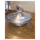 Hammered aluminum dish with lid