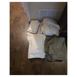Bed linens blankets pillow, sheets