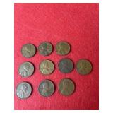 10 Wheat Pennies