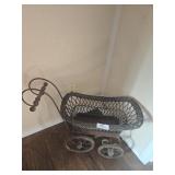 Wicker baby doll carriage