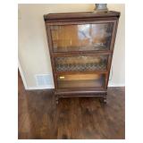 Lawyers 3 stack leaded glass bookcase with *