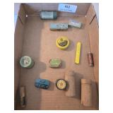 Vintage metal containers and wood toothpick