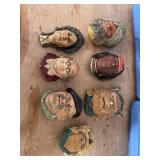 7 Wall figurines made in England