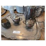 5 pc Silver Silver Plate coffee service  set