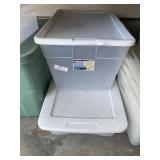 2 Plastic totes with lids