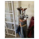 golf clubs w/ bag 10 Woods & 14 irons/ cart