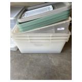 5 . Plastic totes with assorted lids