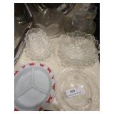 Childs dish and assorted glassware