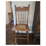 Oak chair with cane bottom