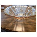 11' Yellow Fostoria console Bowl
