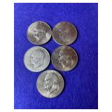 (5) Ike Dollars 72,76,77,77,77