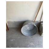 Galvanized tub w/large stick attached 11' x 22'